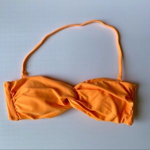 Orange bandeau bikini top